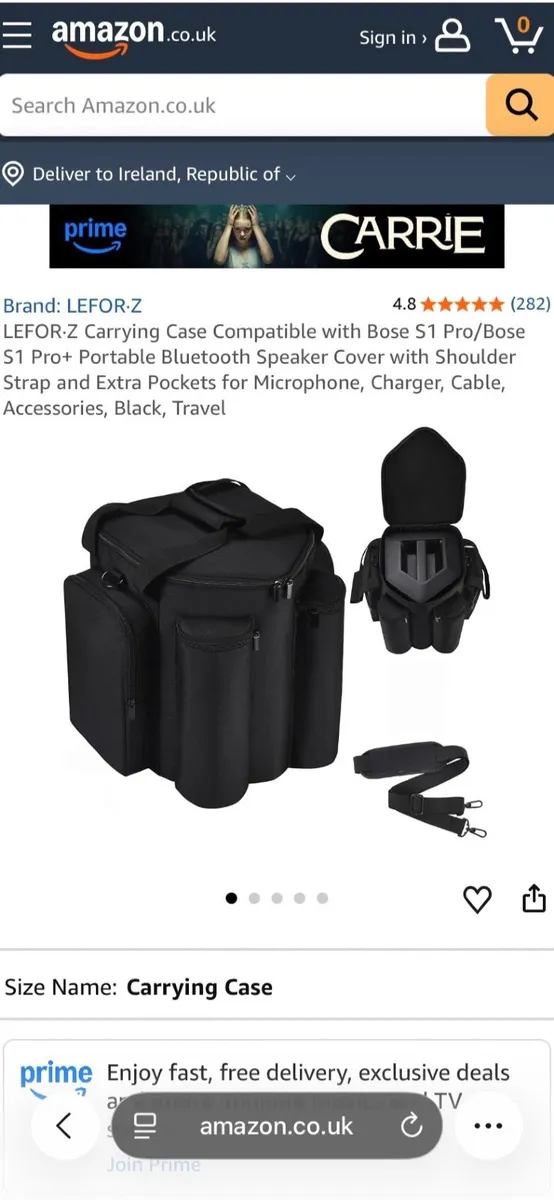 Carry case for Bose S1 pro