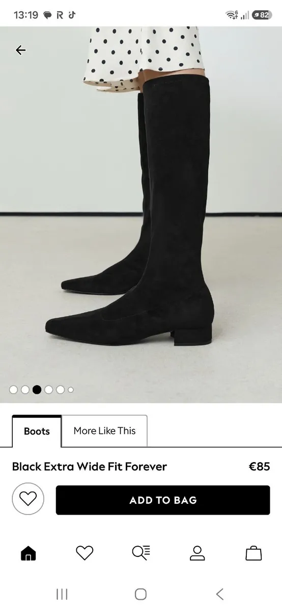 Footwear - Black suede knee-high boots - Image 3