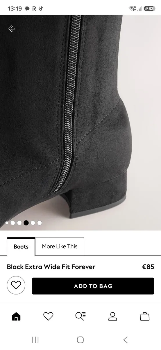Footwear - Black suede knee-high boots - Image 4