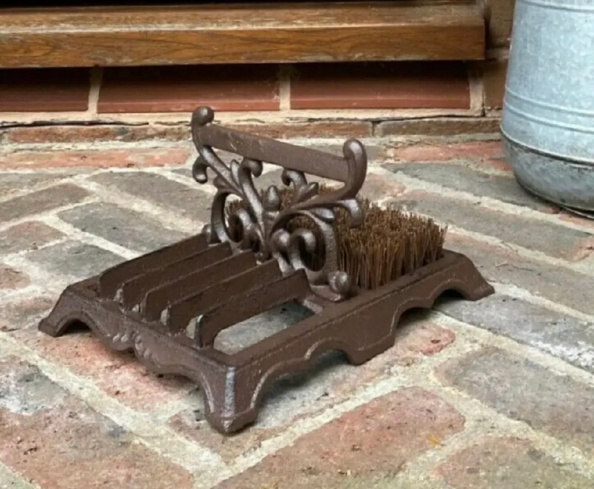 NEW Cast Iron Boot Scraper And Brush - Image 1