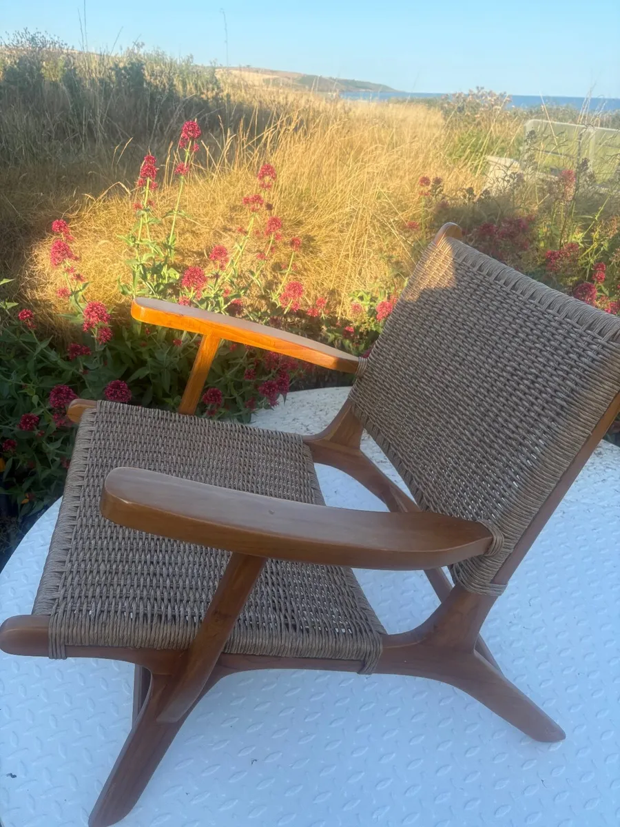 Cord Chairs Natural x 2 - Image 4