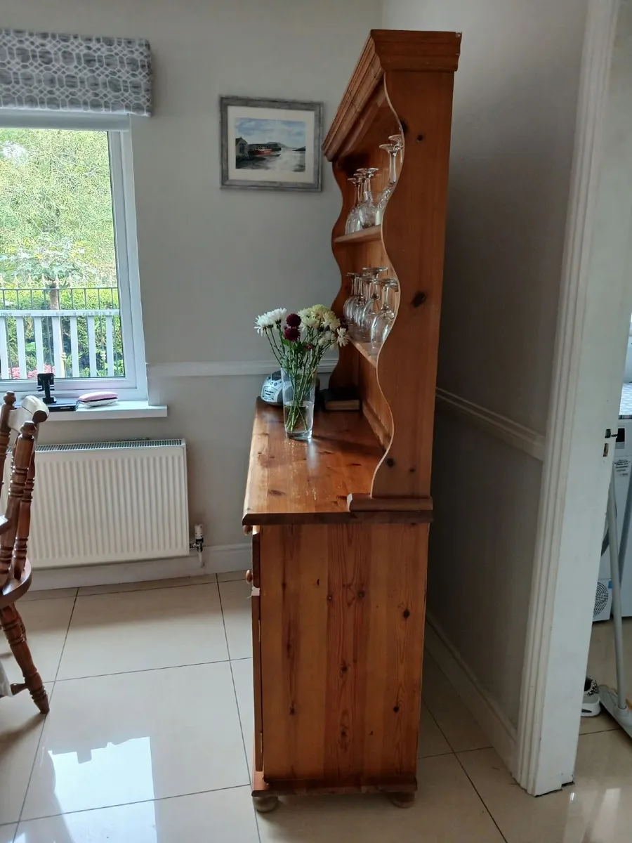Vintage Solid Pine Kitchen Dresser - Image 2