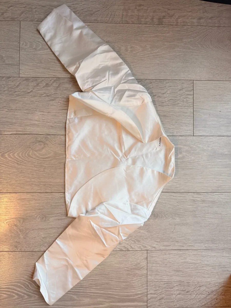 Open Front Satin Shawl - Image 1