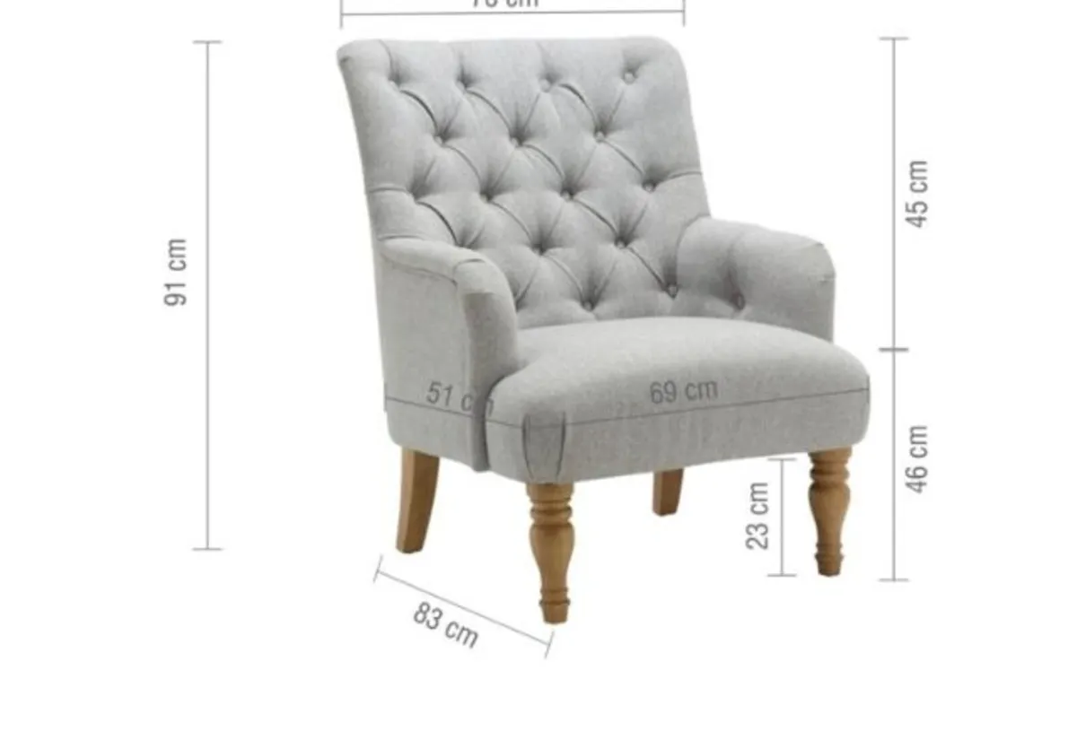 Padstow Button Back Armchair - Image 2