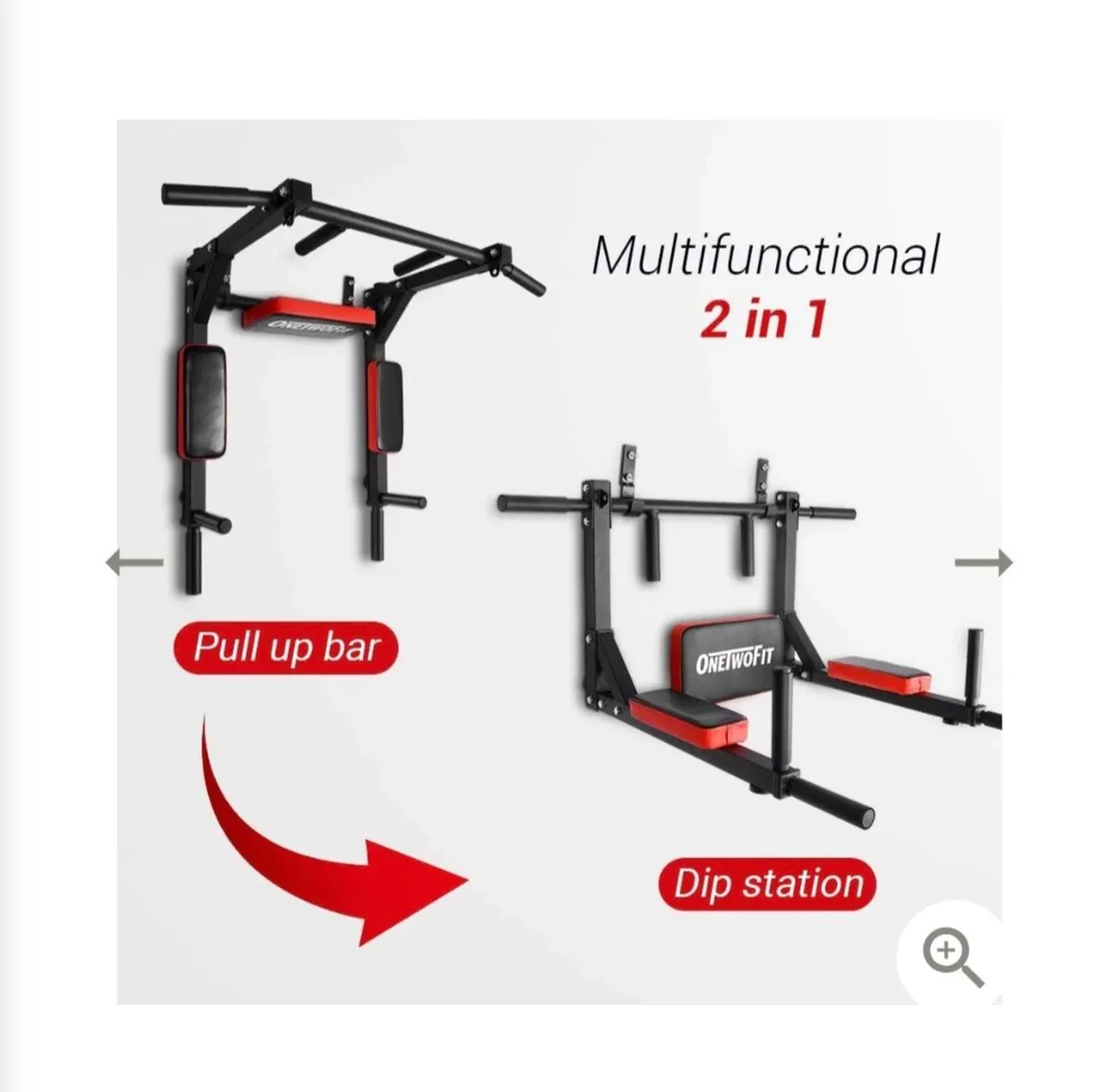 Exercise equipment chin up/pull up bar, dip statio - Image 2