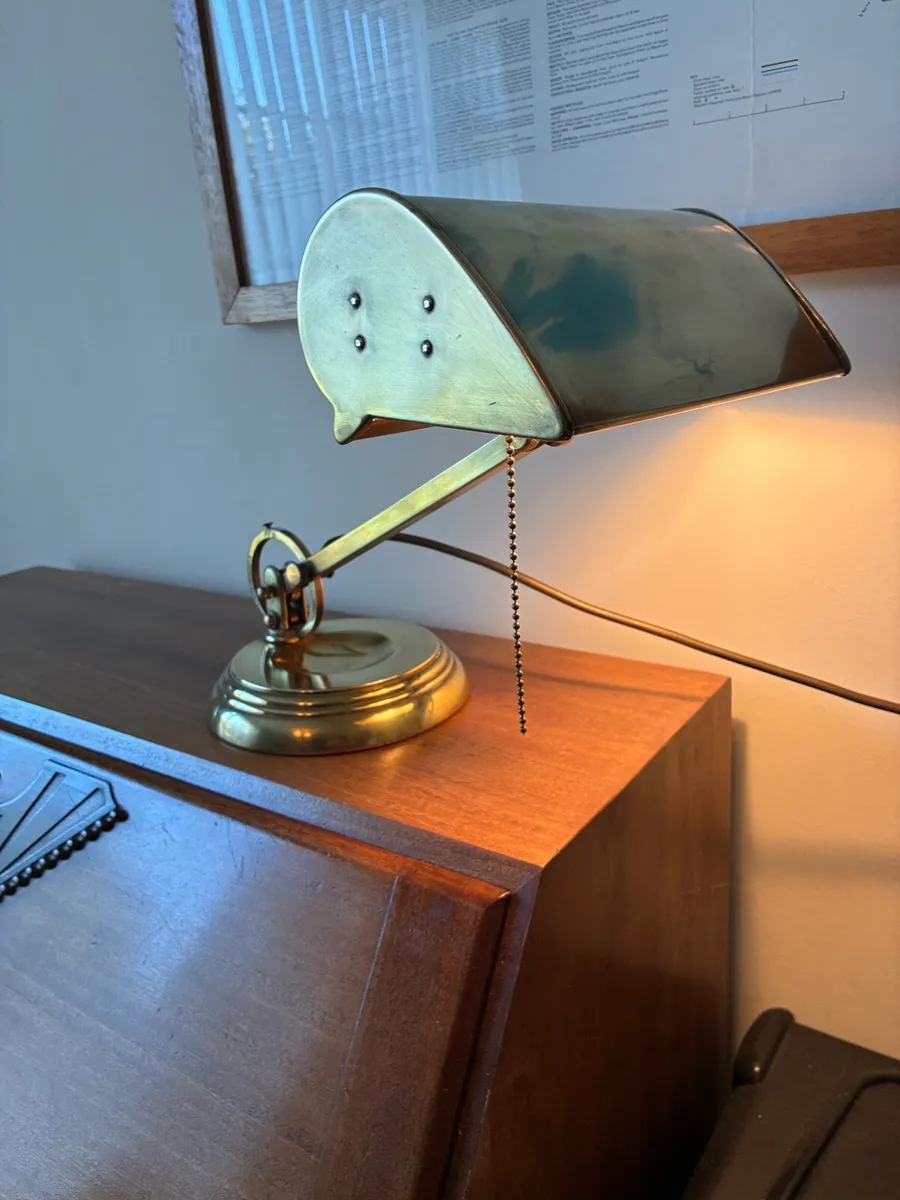 Antique 1920s Bankers lamp - Image 2