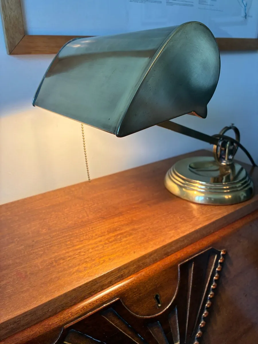 Antique 1920s Bankers lamp - Image 3