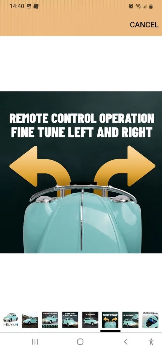 Retro Classic Remote Control Model VW Car - Image 3