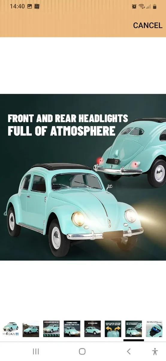 Retro Classic Remote Control Model VW Car - Image 1