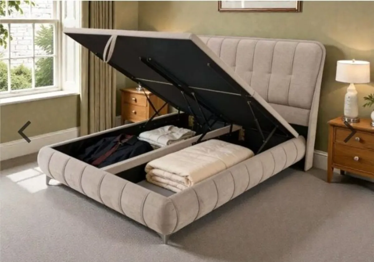 Limerick Beige Storage Bed - Image 1
