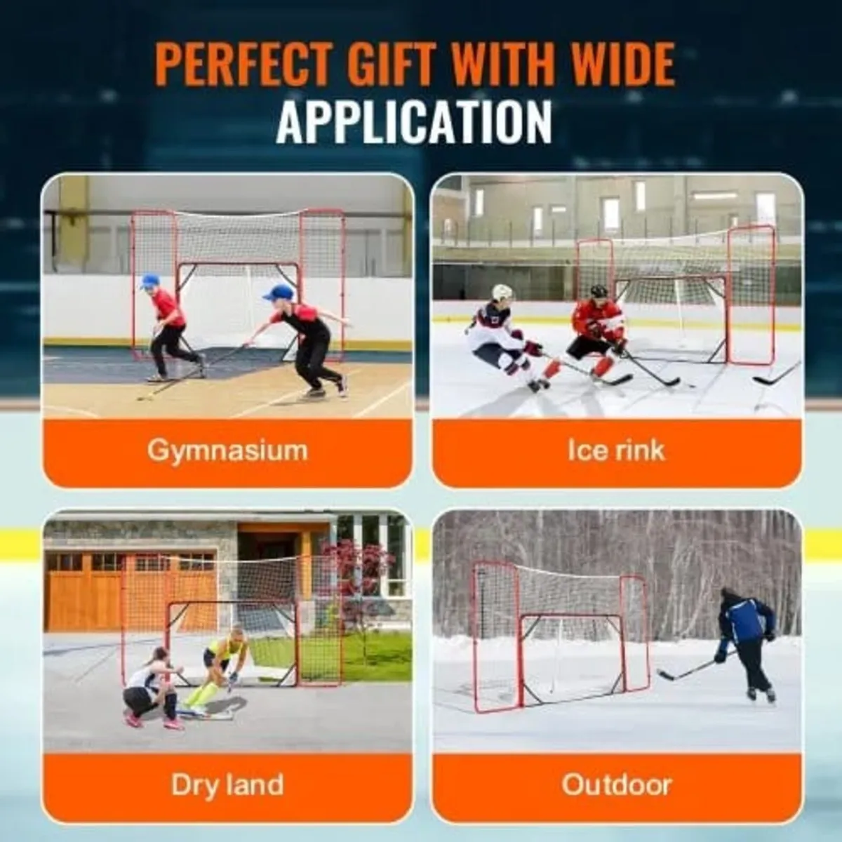 Hockey Goal with Backstop and Targets Street Outdo - Image 2