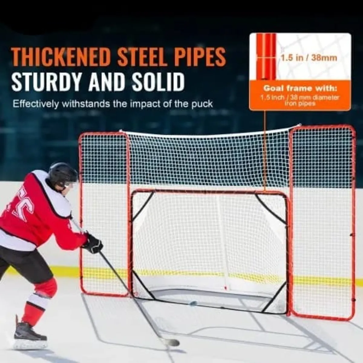Hockey Goal with Backstop and Targets Street Outdo - Image 3