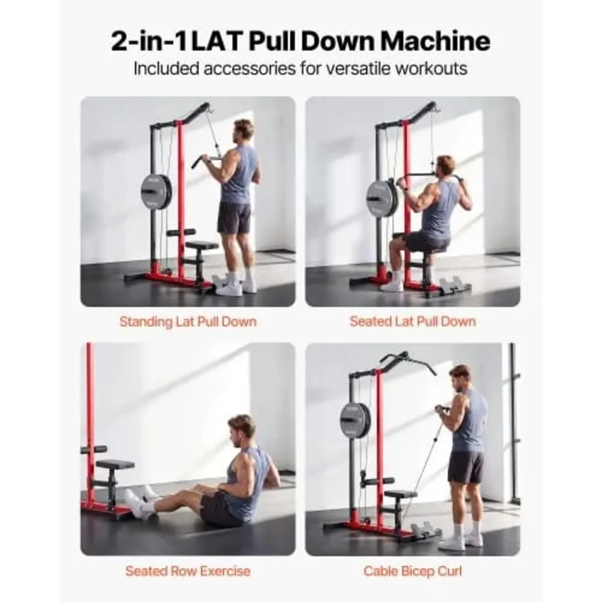LAT Pull Down Machine, 2-in-1 Row Cable Machine, C - Image 3