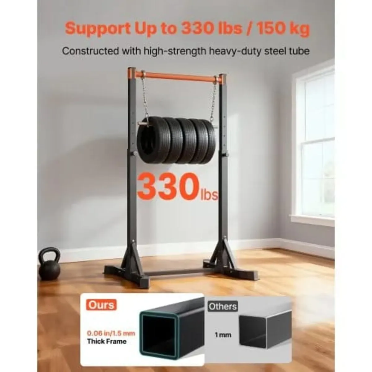 Pull Up Bar, 150kg Capacity Portable Pullup Bar St - Image 3