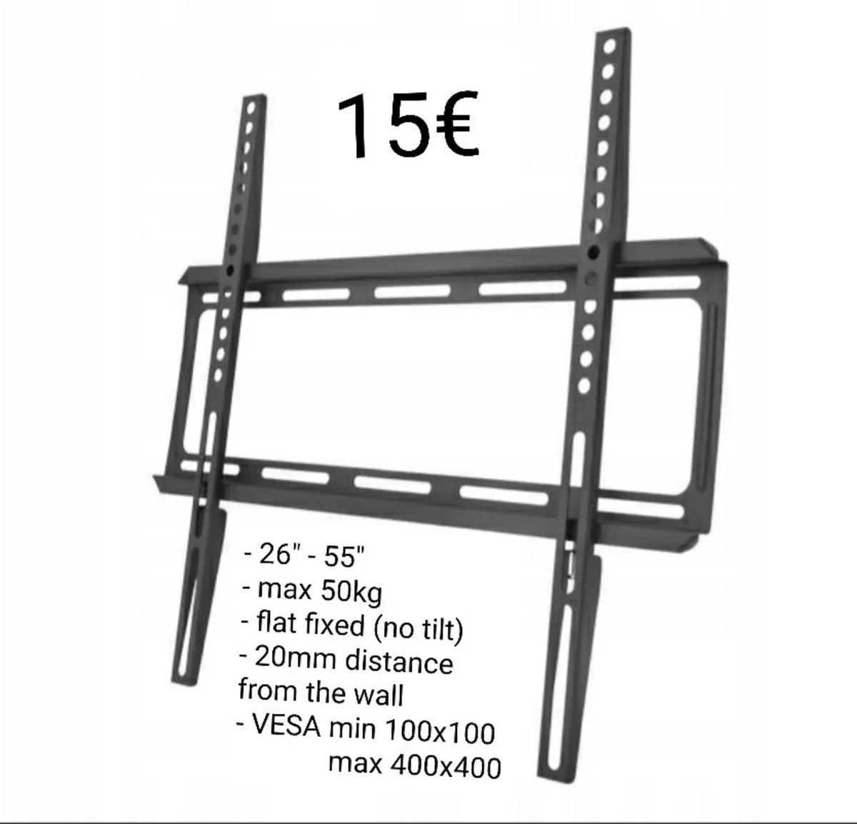 TV Wall Mount Bracket Flat Fixed 26-55" - Image 1