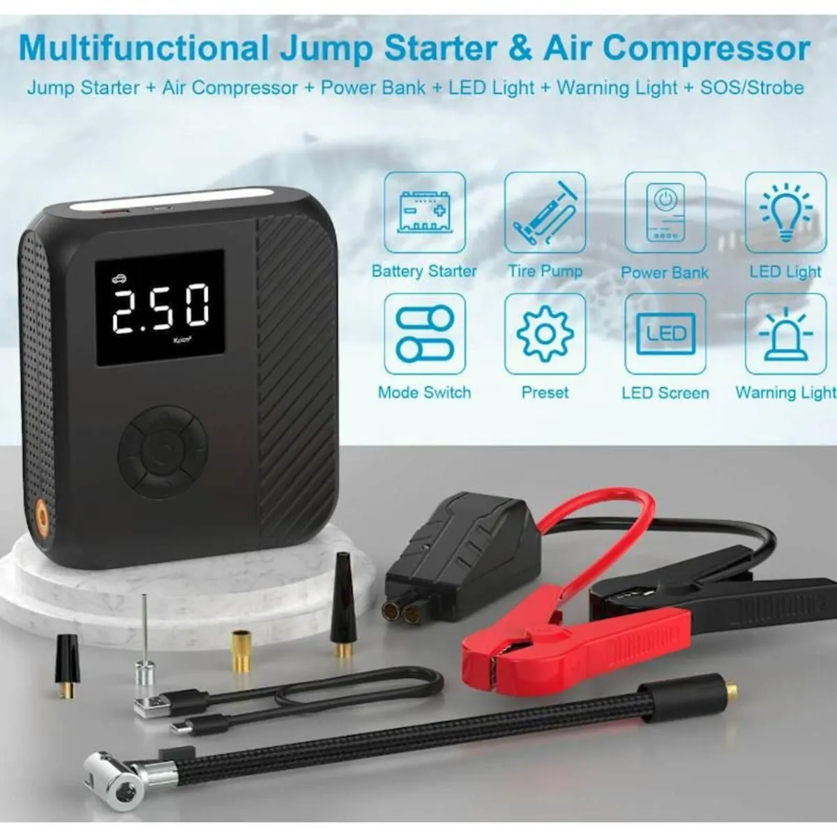 Motorcycle jump starter/air pump - Image 1