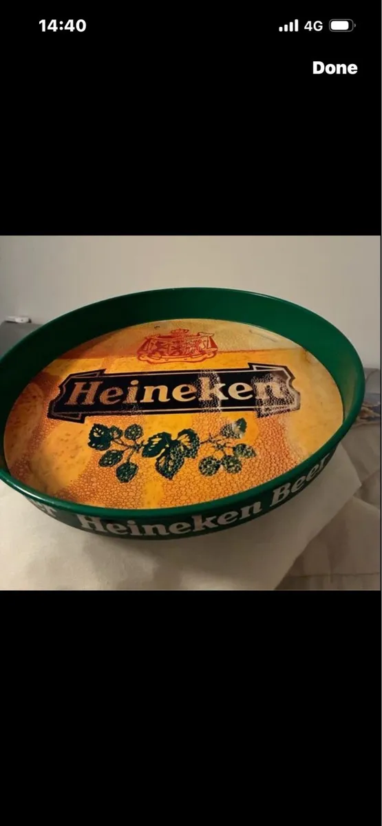 Vintage Heineken Metal Tray - Image 1