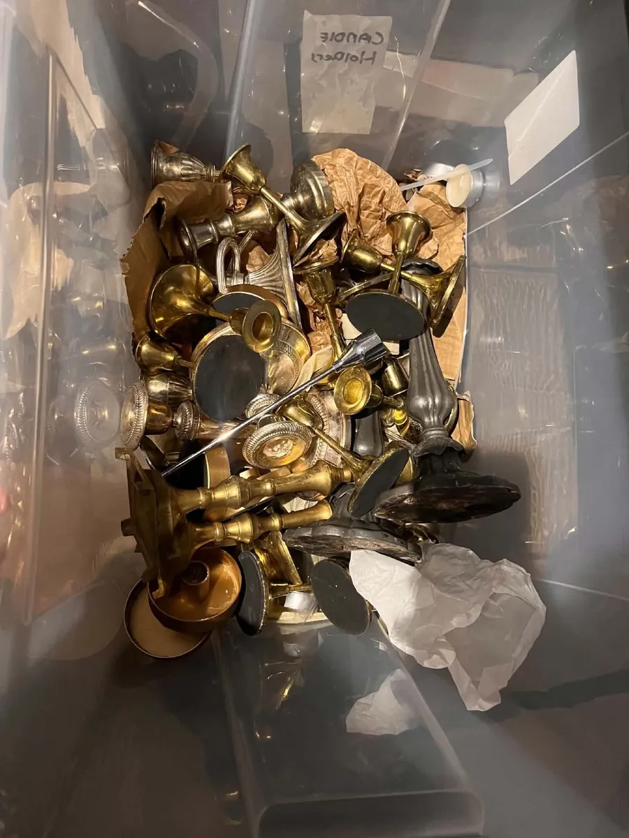 Job Lot of Vintage-Style Brass, Gold & Silver Cand - Image 2