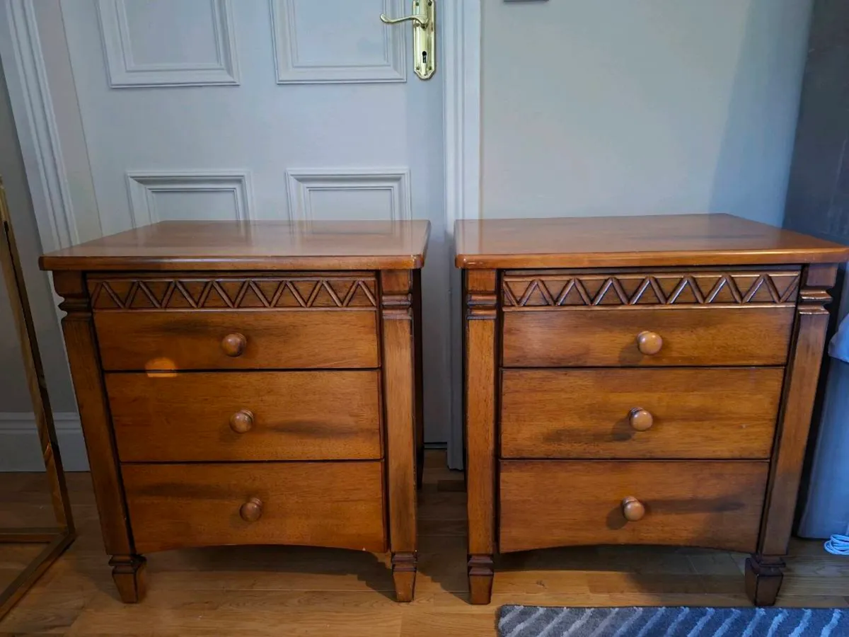 Large Bedside Lockers Dark Colour - Image 1