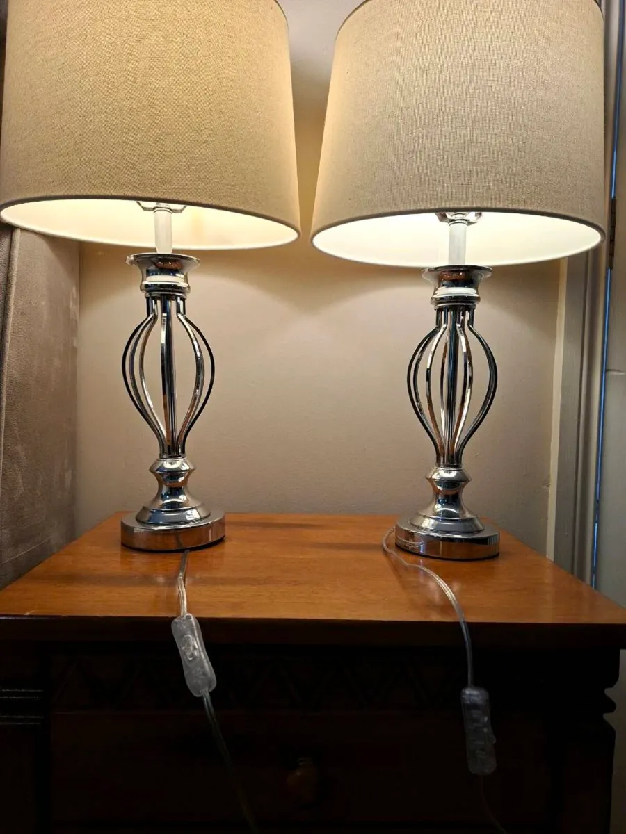 Large Bedside Lamps  / Table Lamps Set of 2 - Image 3