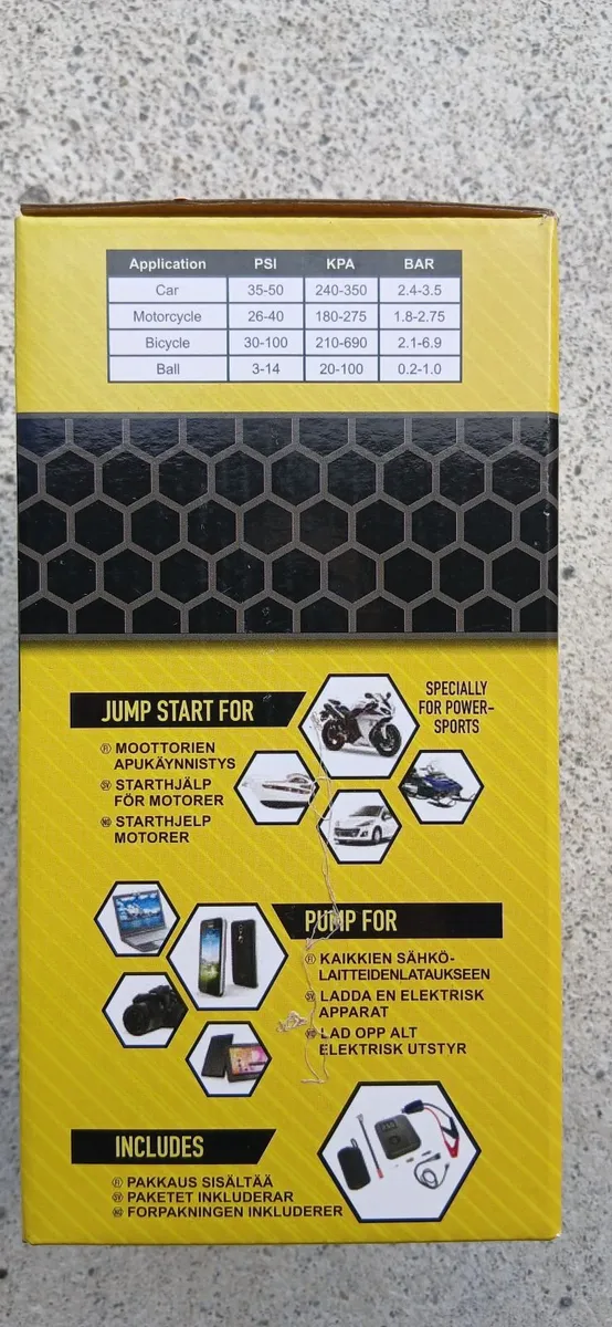 Motorcycle jump starter/air pump - Image 3