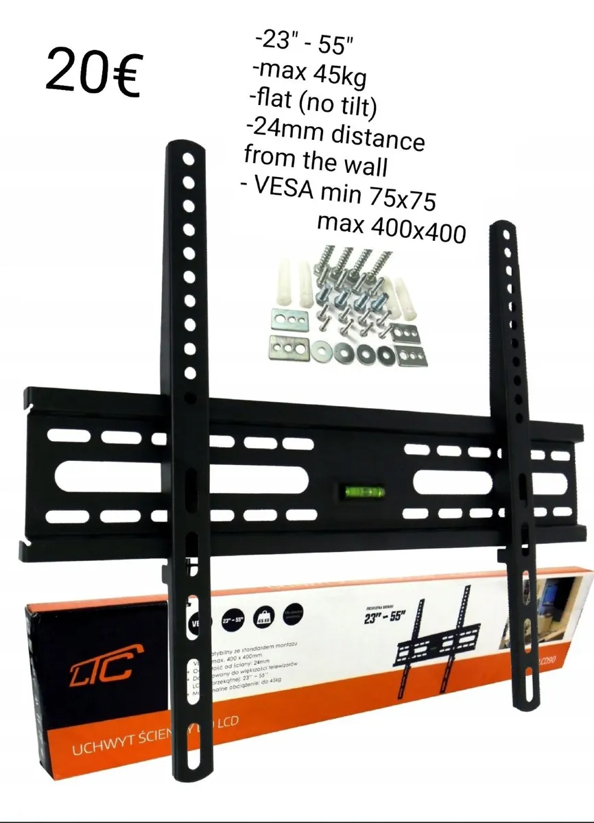 Tv Wall Mount Bracket Flat Slim 23" - 55" - Image 1