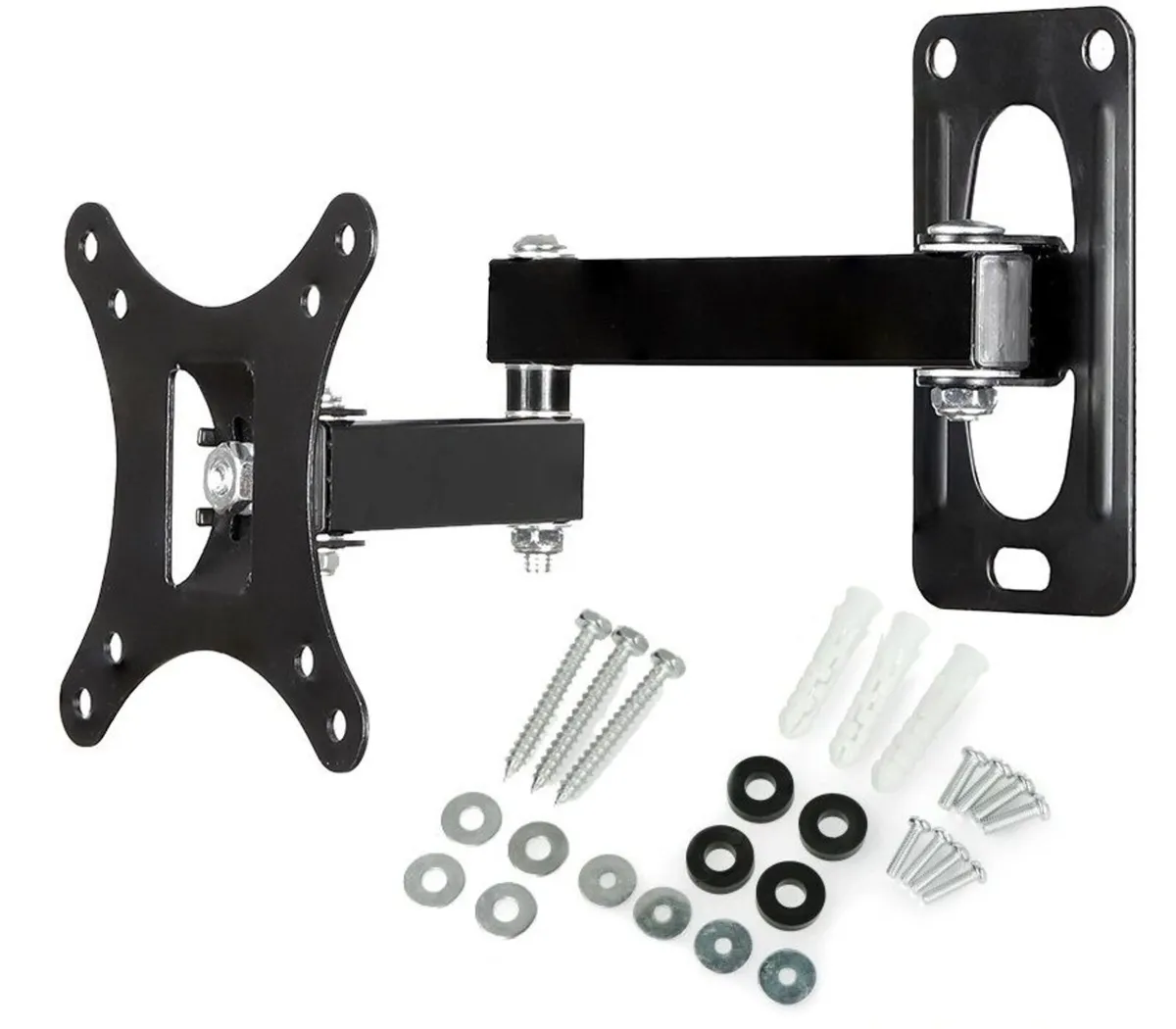 TV Monitor Wall Mount Bracket Tilt Swivel 13-27" - Image 4
