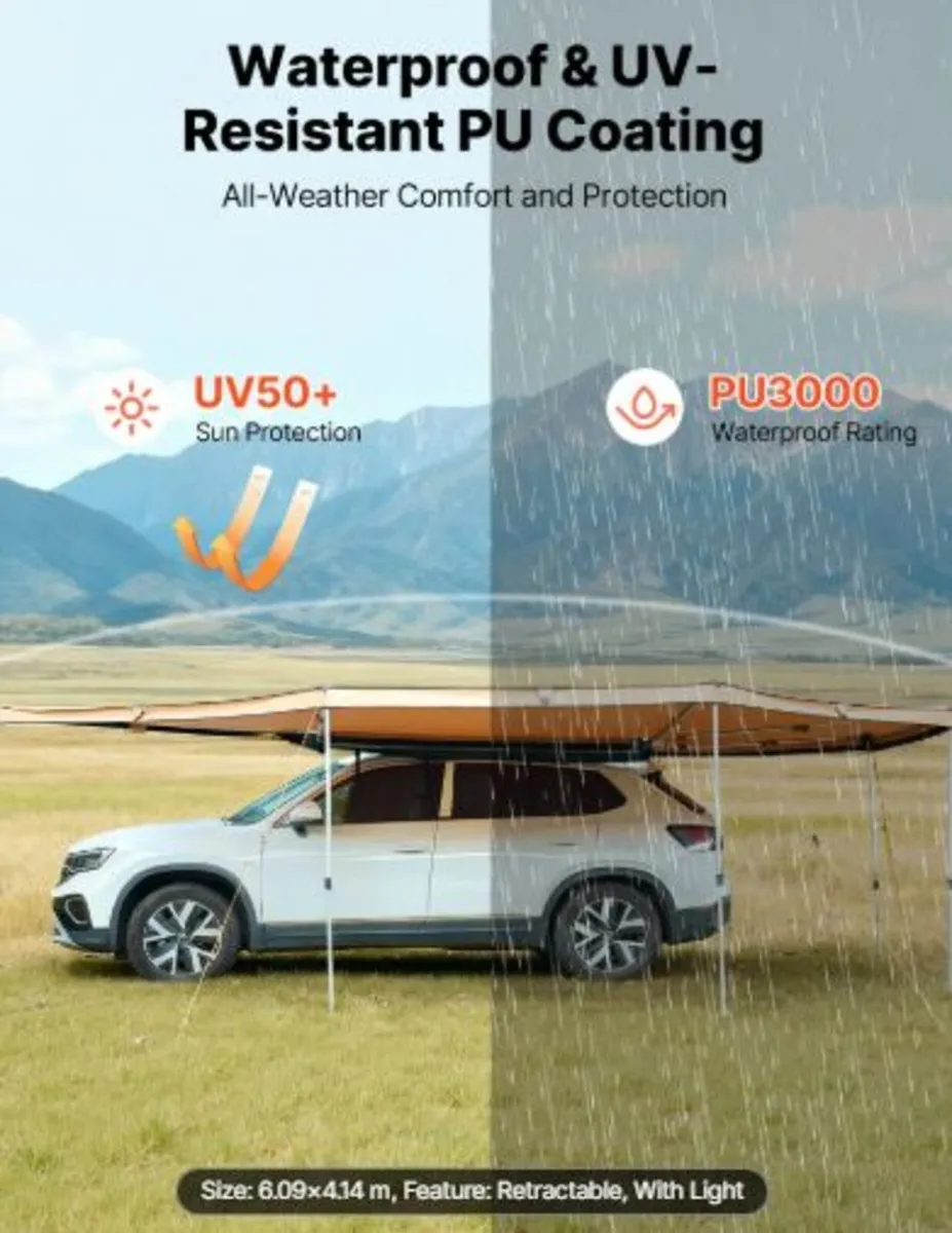 270 Degree Awning with Bulit-in LED Lights, 12.4 ㎡ - Image 3