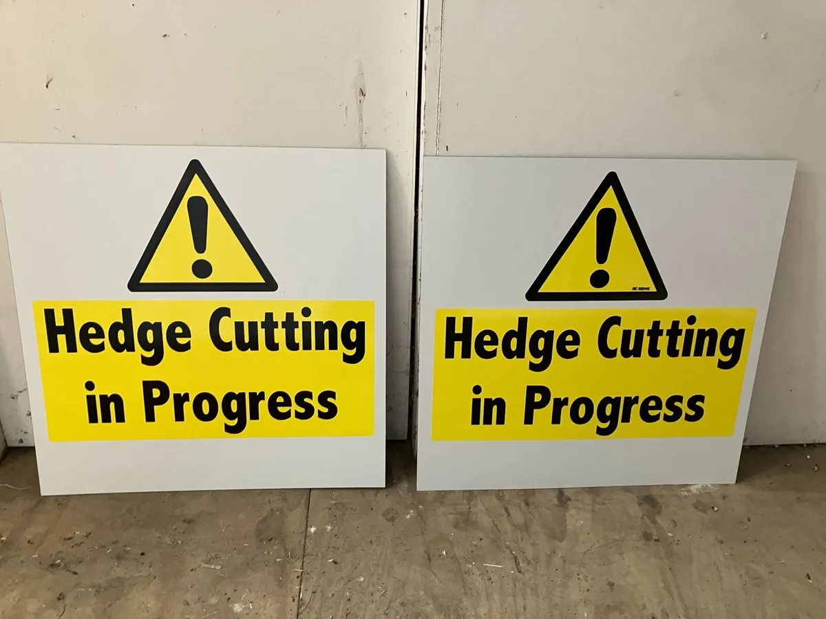 Hedge Cutting Signs on frames for sale. - Image 2