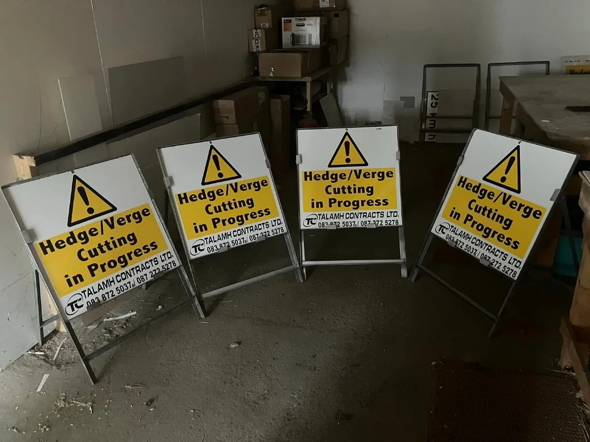 Hedge Cutting Signs on frames for sale. - Image 4