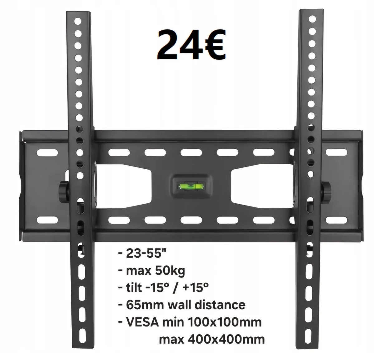 TV Wall Mount Bracket Flat Tilt 23" - 55" - Image 1