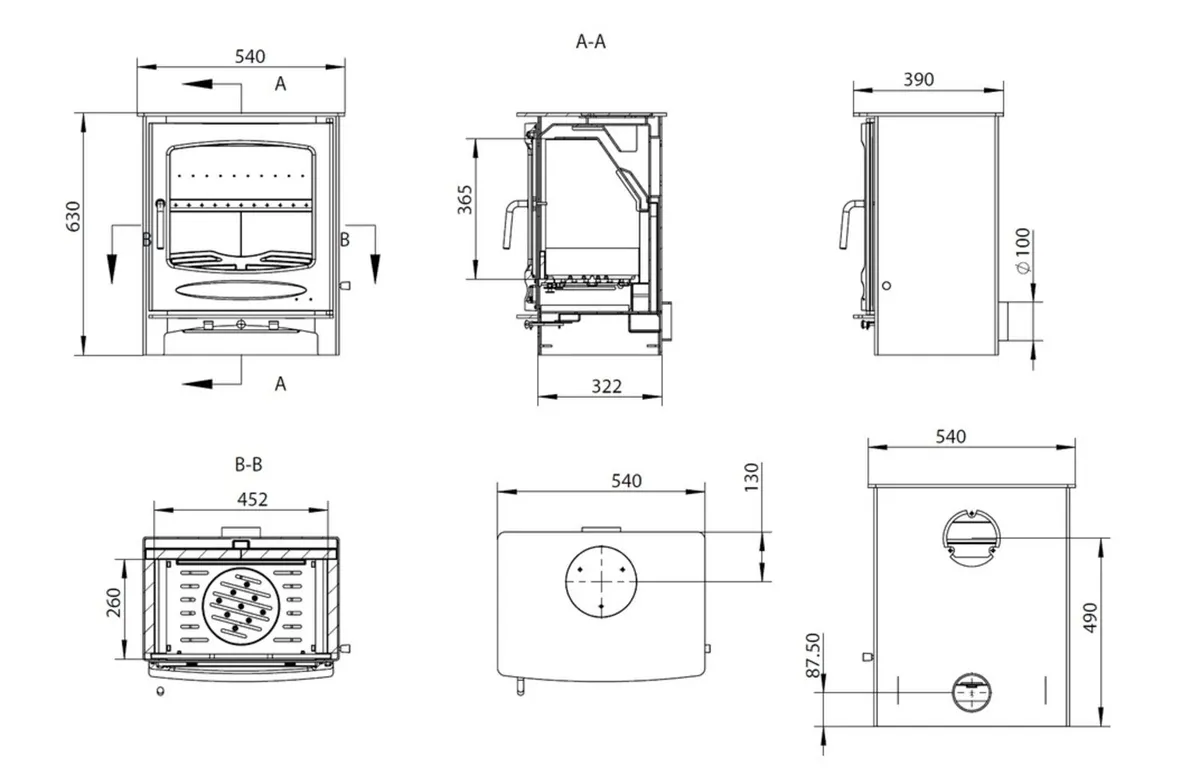 Henley Sherwood Stove 8/12kw - Image 3