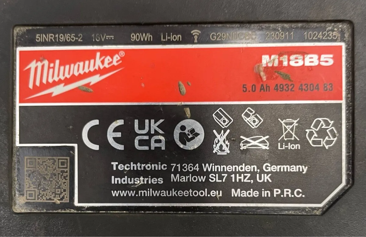 Milwaukee M18 Battery 18V 5ah - Image 4