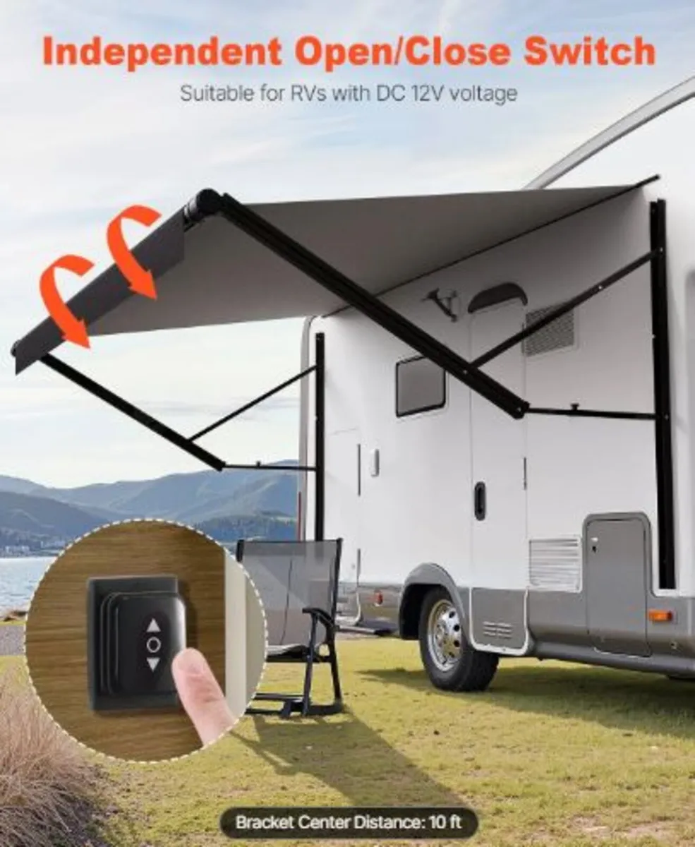 Motorized RV Awning Complete Kit, 10' Retractable - Image 2