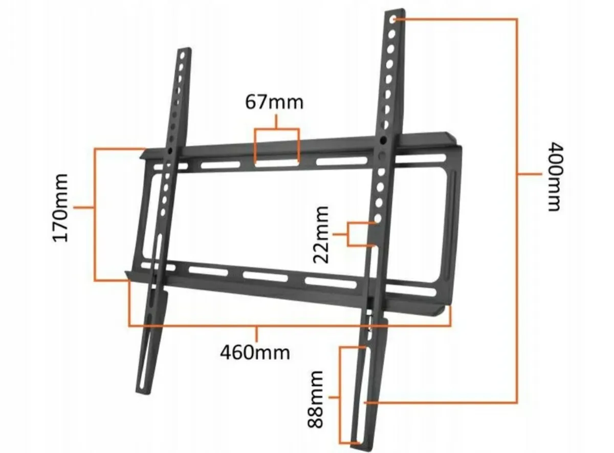 TV Wall Mount Bracket Flat Fixed 26-55" - Image 2