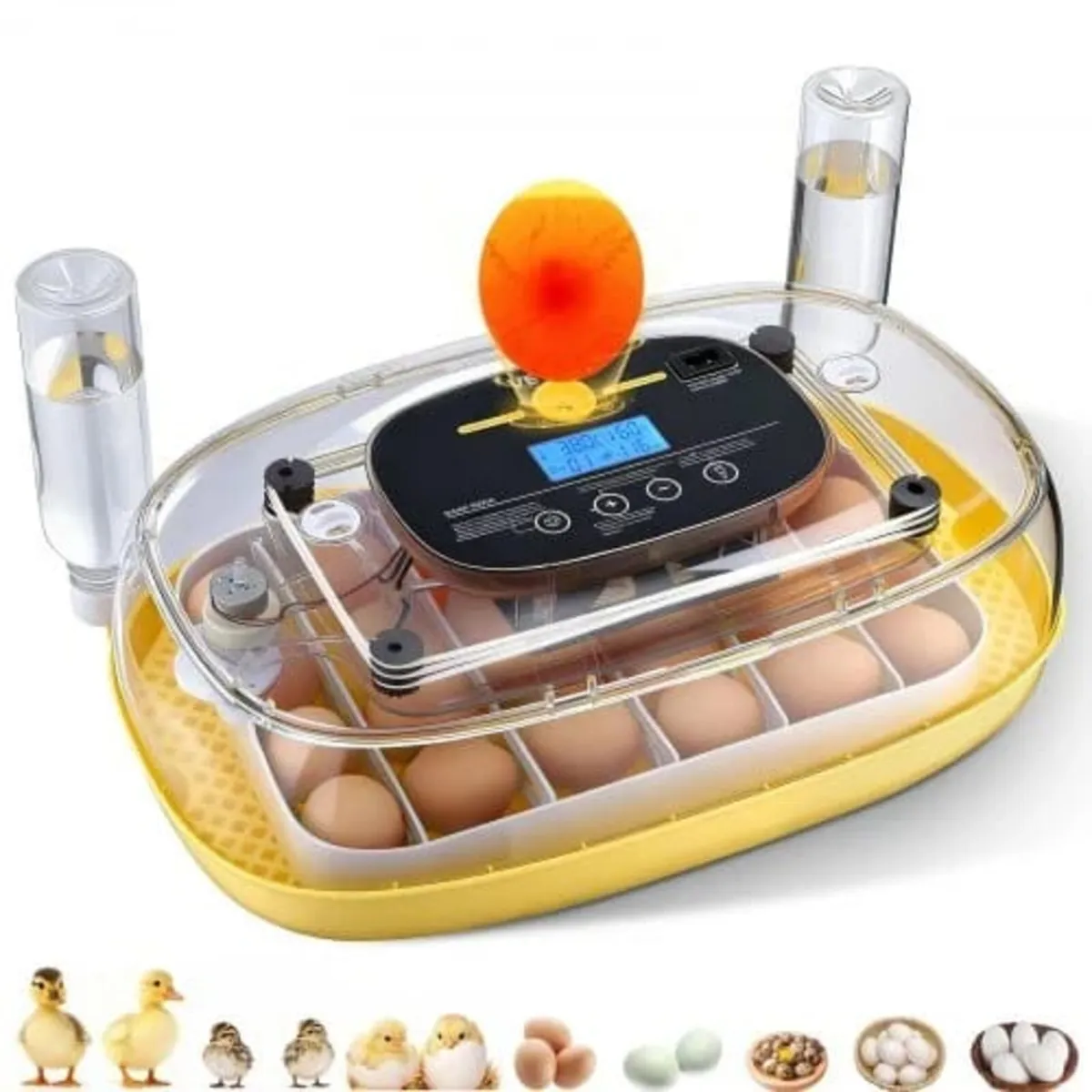 24 Egg Incubator, Automatic Egg Turner with LED Ca - Image 1