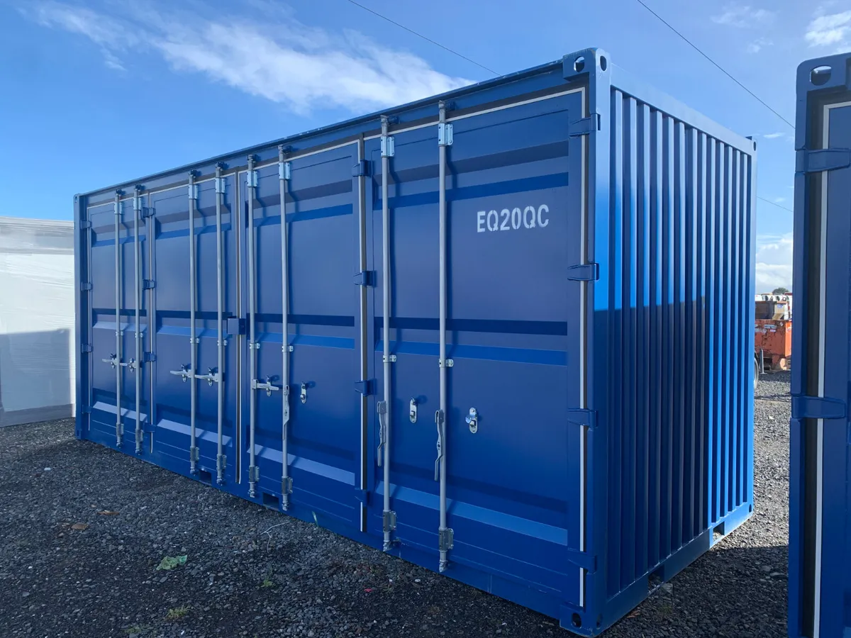 NEW 20FT STORAGE CONTAINER C/W 4 X SIDE DOORS - Image 2
