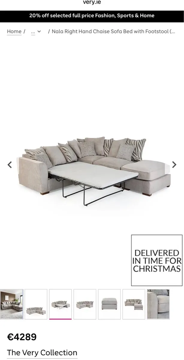 Beige/brown Harvey norman L shaped corner sofa - Image 2