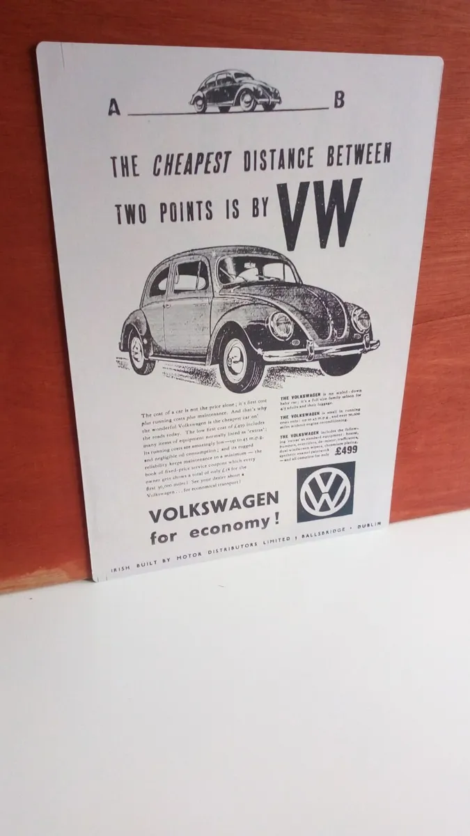 VW Beetle 1950s adverts ( REPRODUCTION POSTERS ) - Image 3