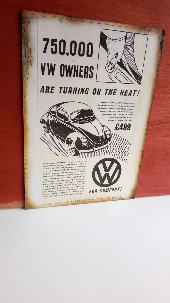 VW Beetle 1950s adverts ( REPRODUCTION POSTERS ) - Image 4
