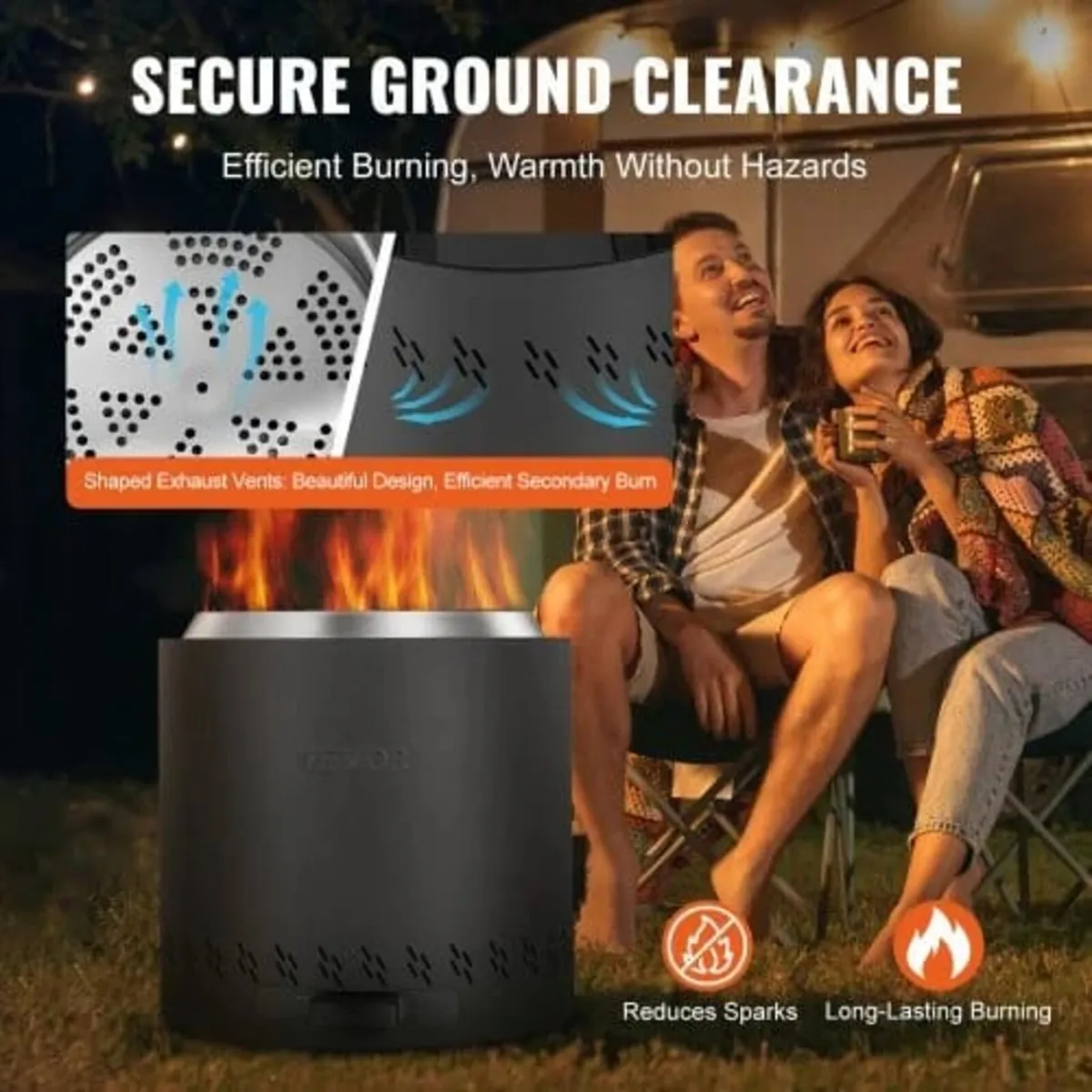 Smokeless Fire Pit Stove Bonfire 40 cm Dia Wood Bu - Image 2