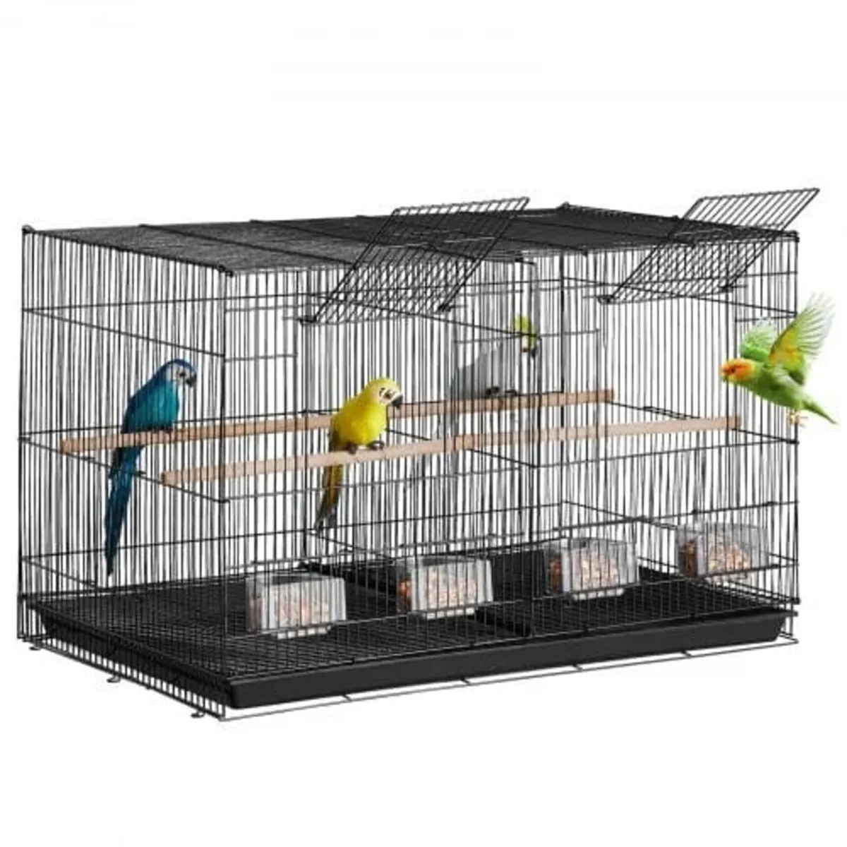 Bird Cage, 18 in, Small Parakeet Cage with Divider - Image 1
