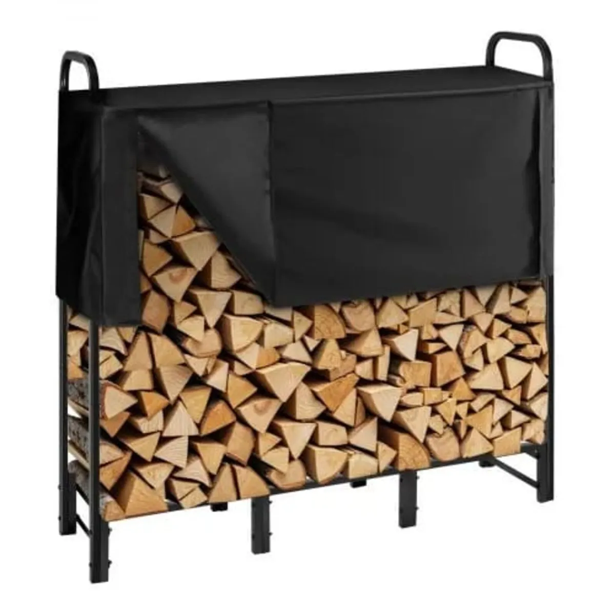 Firewood Rack with Waterproof Cover, 1.22m Outdoor - Image 1