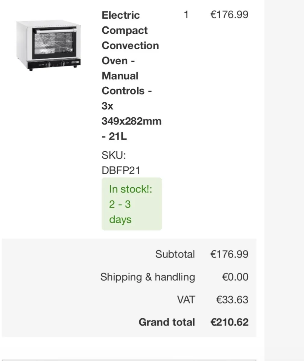 Brand new Compact electric convection oven - Image 3