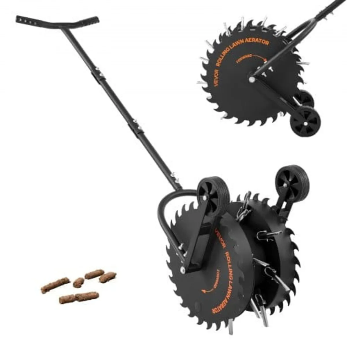 Rolling Lawn Core Aerator, 16.6 in Coring Aerator - Image 1