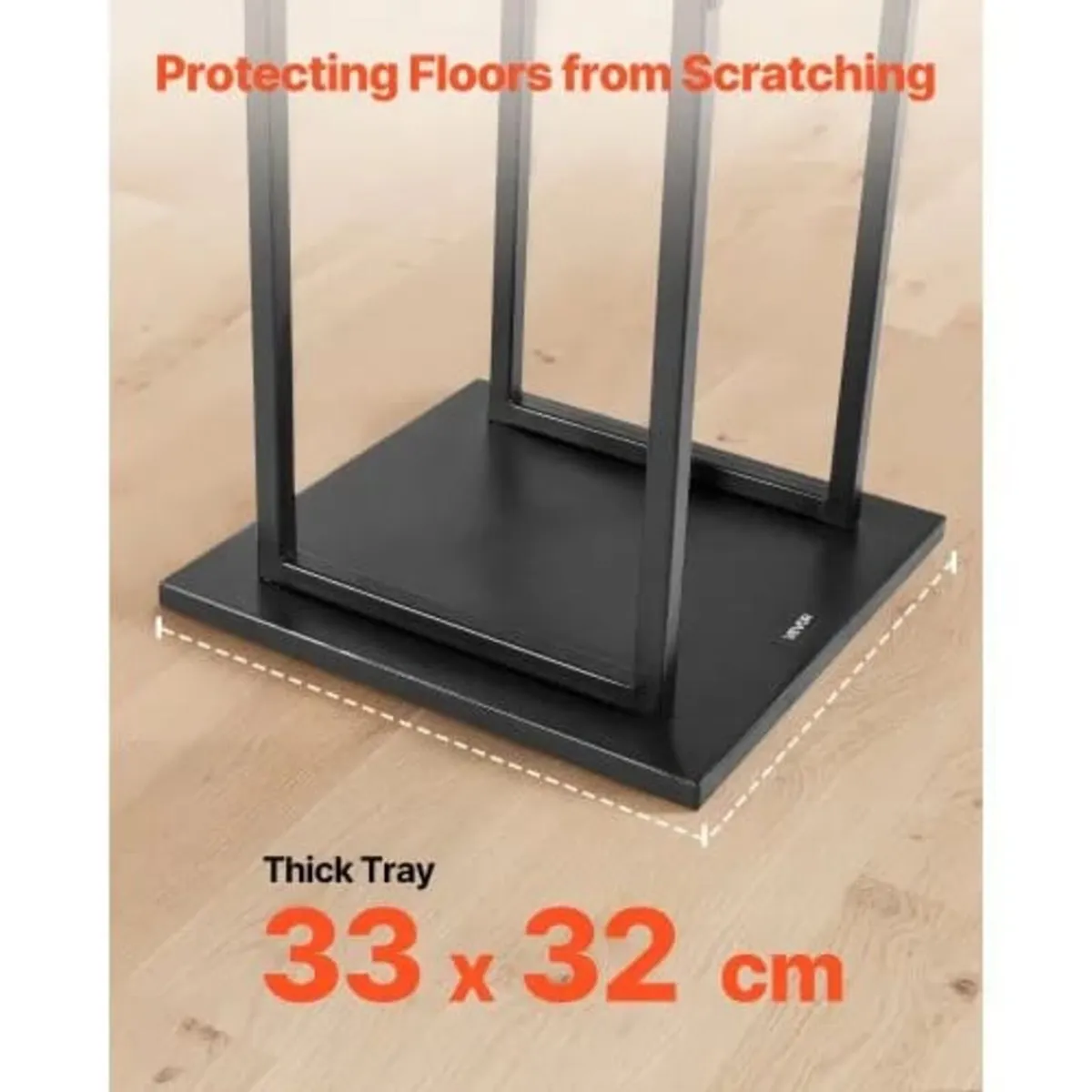 Indoor Firewood Rack, 33 × 32 × 112 cm Log Stacker - Image 4