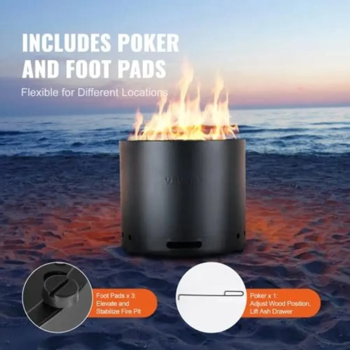 Smokeless Fire Pit Stove Bonfire 49 cm Dia Wood Bu - Image 3