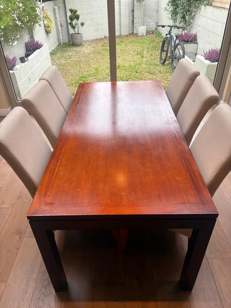 Dining table & 6 high back chairs FREE asap to go!