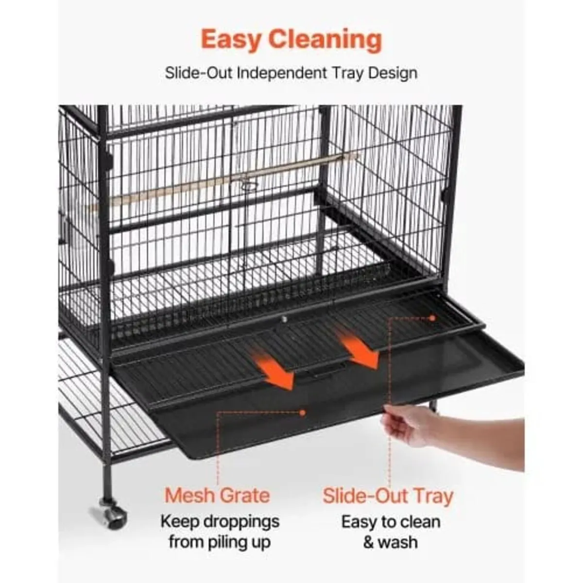 Bird Cage, 930 x 580 x 1510 mm, Flat Top, Wrought - Image 4