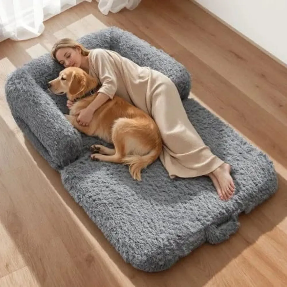 Human Dog Bed, 1810 x 1110 x 240 mm Orthopedic Mem - Image 1
